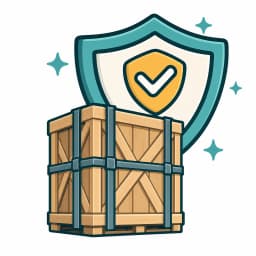 Strapped wooden shipping crate representing high-value and project cargo cover