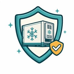 Refrigerated cargo box with a snowflake representing temperature-sensitive cargo cover