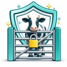 Padlocked farm gate with cattle representing livestock theft cover