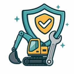 Machine with a spanner representing mechanical and electronic breakdown cover