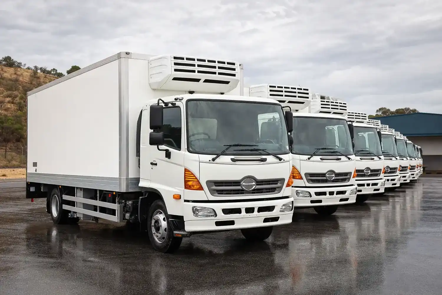 Refrigerated transport trailer carrying temperature-sensitive freight, the kind of high-value load cargo cover protects