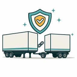 Prime mover and trailer representing trailer-in-control and non-owned trailer cover