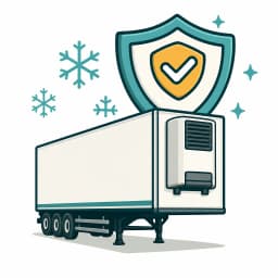 Trailer accessories and refrigeration unit representing accessories cover