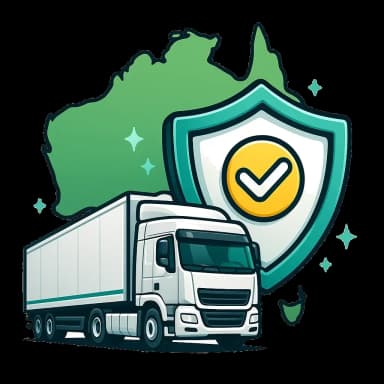 Illustration of a map of Australia with a trailer and insurance shield representing Australia-wide cover