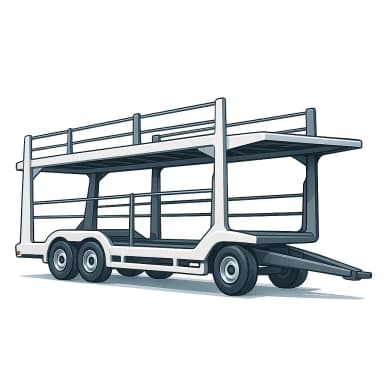 Illustration of a car-carrier trailer representing car carrier and specialised trailer cover