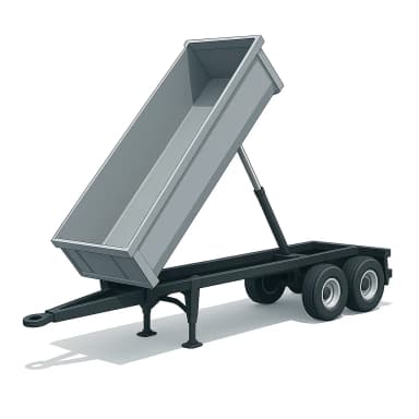Illustration of a tipper trailer representing tipper and bulk trailer cover