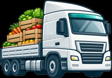 Produce crates on a farm truck tray representing growers and rural suppliers