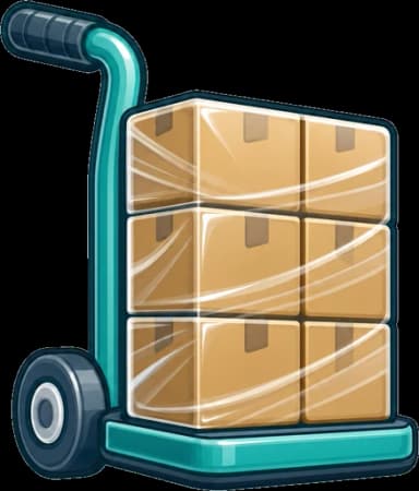 Pallet of cartons on a hand trolley representing wholesalers and distributors