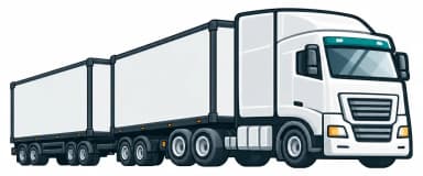 B-double road train representing large and long-haul transport fleets