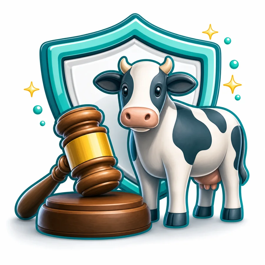 Auction gavel and cattle representing cover at sales, shows and on agistment