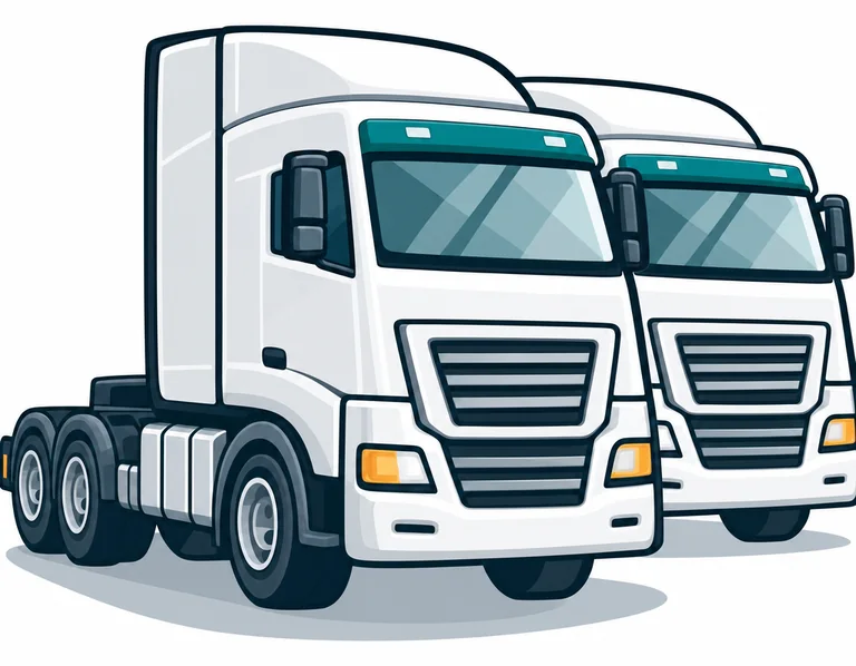 Motor fleet insurance icon showing multiple mining support vehicles under one policy